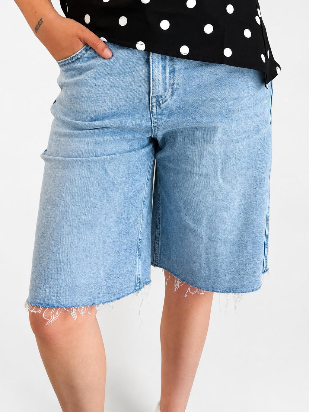 Frayed Denim Shorts