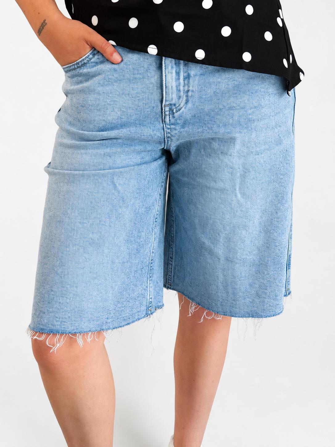 Frayed Denim Shorts