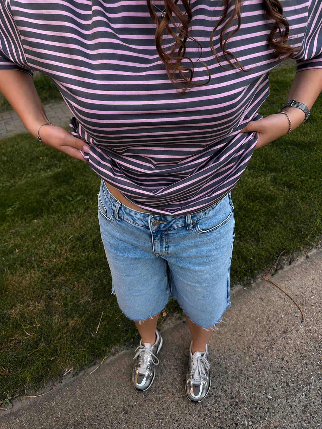 Frayed Denim Shorts