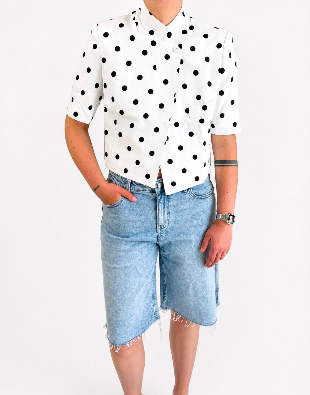 Polka Blazer Top